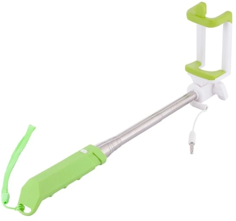RAINBOW MINI MONOPOD 3.5mm PLUG SELFIE MONOPOD GREEN SF116