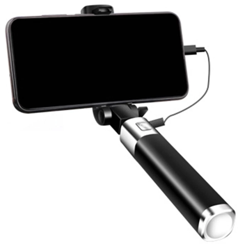 Selfie Stick MONOPOD EARLDOM WITH LIGHTNING CABLE  78CM BLACK ET-ZP13