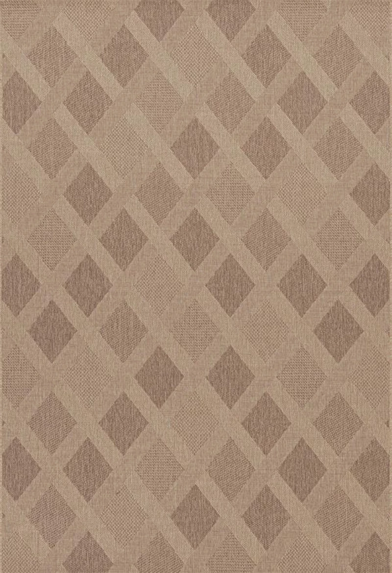 Χαλί μηχανής Ψάθα Ethnik 203729c Brown Caramel Beige New Plan 133x190