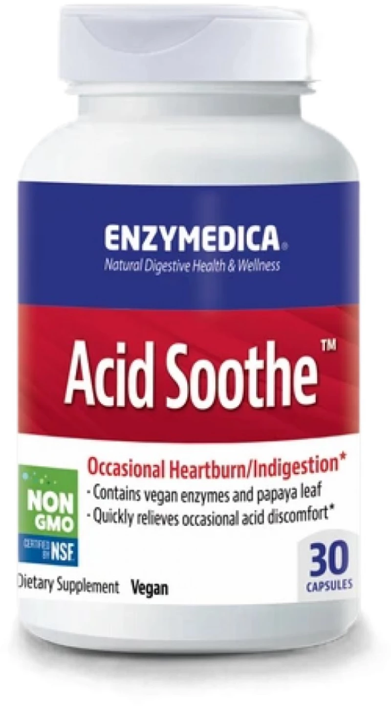Enzymedica Acid Soothe | with Marshmallow & Papaya [30 Κάψουλες]