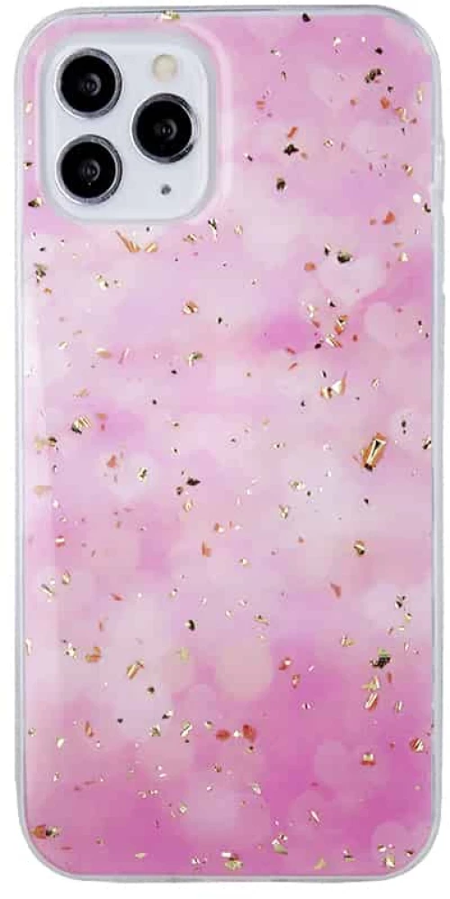 Gold Glam case  for Samsung A03S Pink