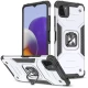 Wozinsky Ring Armor Case Kickstand Tough Rugged Cover for Samsung Galaxy A22 4G silver
