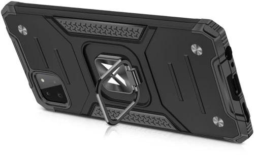 Wozinsky Ring Armor Case Kickstand Tough Rugged Cover for Samsung Galaxy A22 4G silver