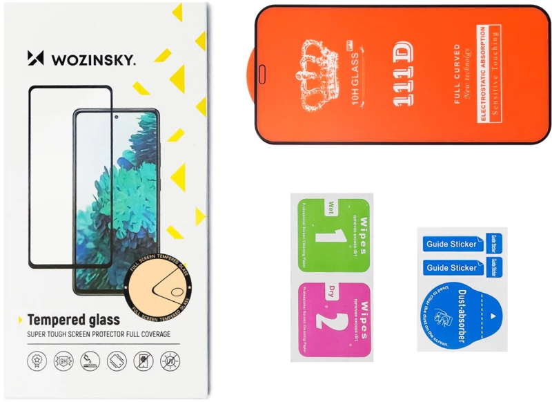 Wozinsky Super Tough Full Glue Tempered Glass Full Screen With Frame Case Friendly OnePlus Nord N10 5G Black