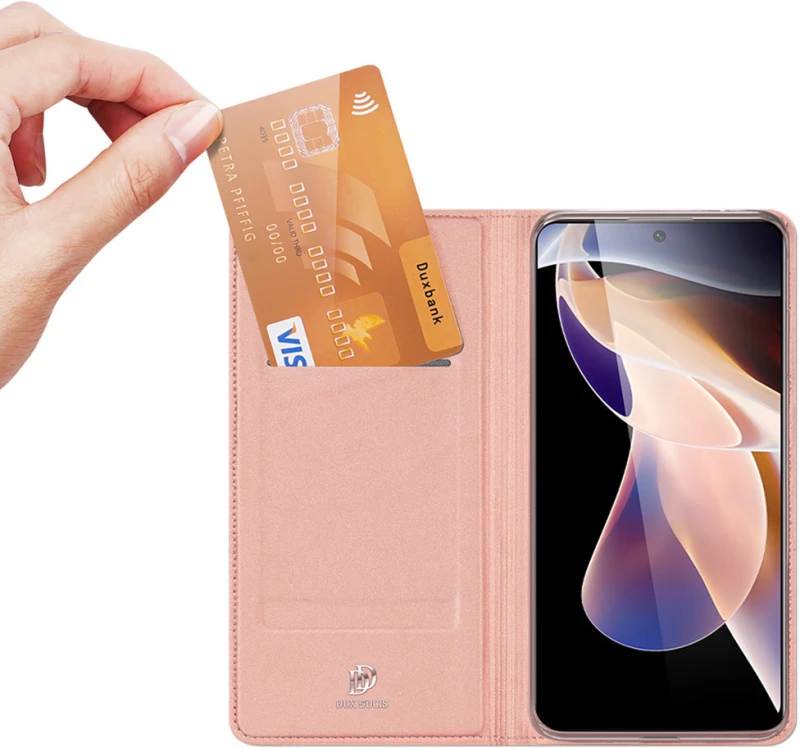 Dux Ducis Skin Pro Holster Cover Flip Cover for Poco M4 Pro 5G pink