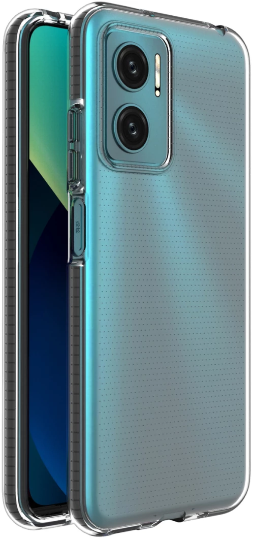 Spring Case cover gel TPU cover with colored frame for Xiaomi Redmi 10 black