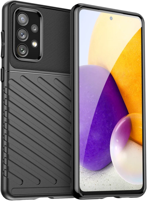 Thunder Case flexible armored cover for Samsung Galaxy A73 black