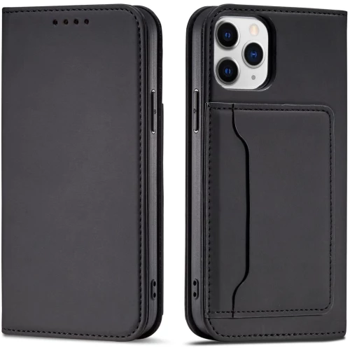 Magnet Card Case for iPhone 12 Pro Pouch Card Wallet Card Holder Black