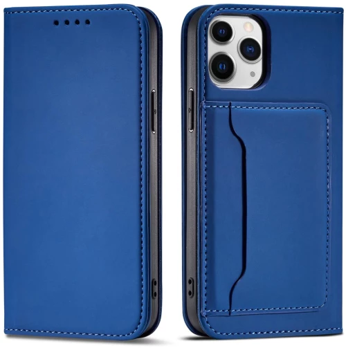 Magnet Card Case for iPhone 12 Pro Max Pouch Card Wallet Card Holder Blue