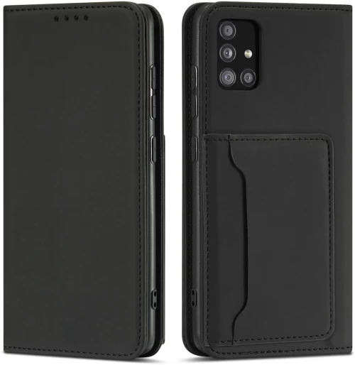 Magnet Card Case Case for Samsung Galaxy A12 5G Pouch Wallet Card Holder Black