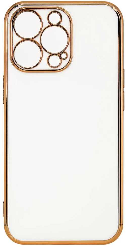 Lighting Color Case for Samsung Galaxy A12 5G gold frame gel cover white
