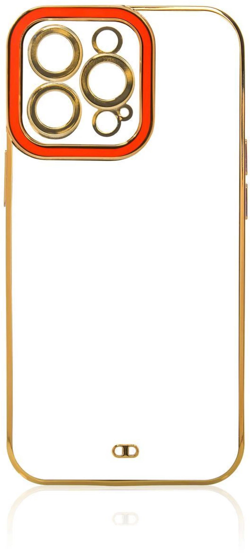 Fashion Case Case for Samsung Galaxy A12 5G Gold Frame Gel Cover Red