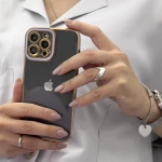 Fashion Case Case for Samsung Galaxy A12 5G Gold Frame Gel Cover Red