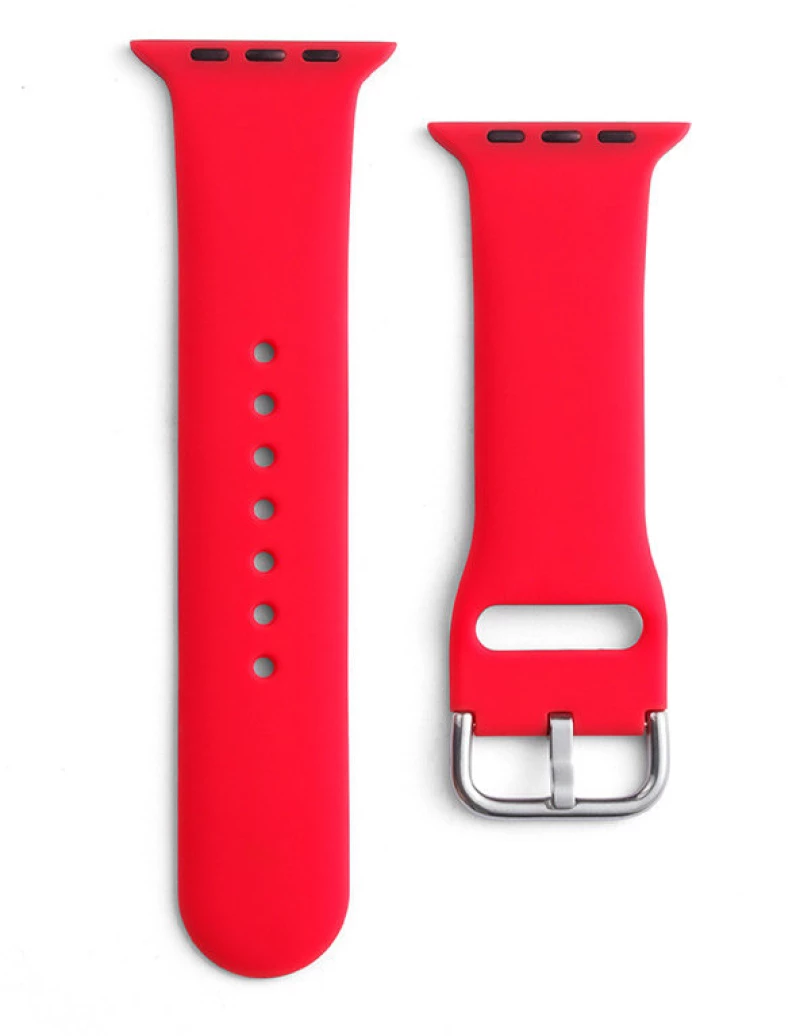 Silicone Strap APS Silicone Watch Band 8/7/6/5/4/3/2 / SE (45/44 / 42mm) Strap Watchband Red