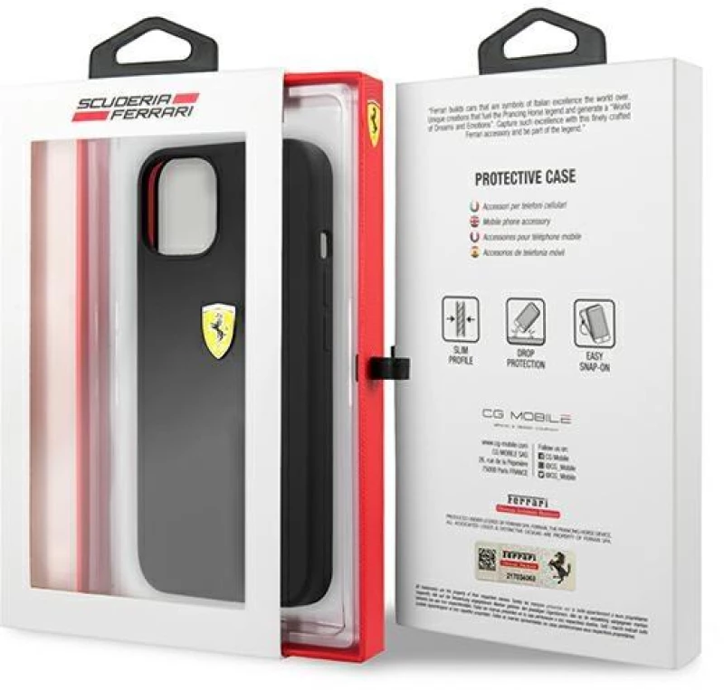 Ferrari FESSIHCP13SBK iPhone 13 mini 5,4" czarny/black hardcase Silicone