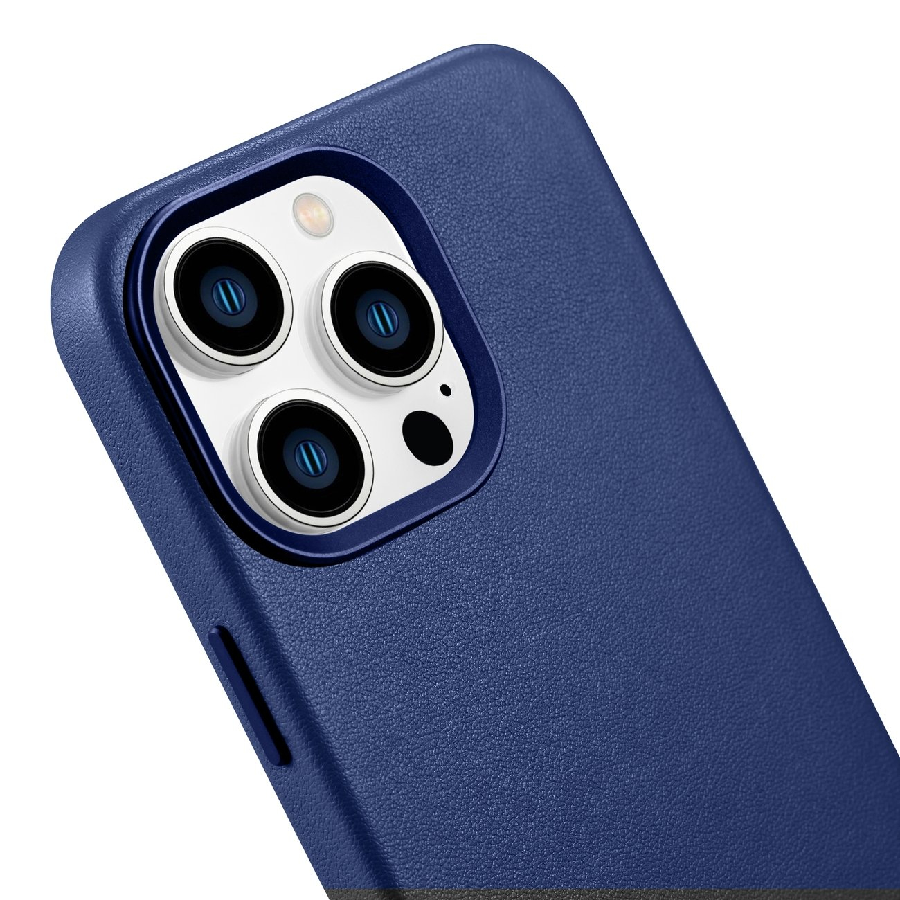 iCarer Case Leather Cover Genuine Leather Case for iPhone 14 Pro Max blue (WMI14220708-BU) (MagSafe compatible)