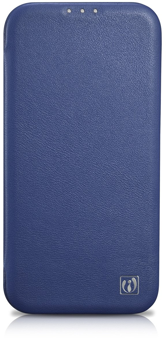 iCarer CE Premium Leather Folio Case iPhone 14 Pro Max Magnetic Flip Leather Folio Case MagSafe Blue (WMI14220716-BU)