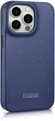 iCarer CE Premium Leather Folio Case iPhone 14 Pro Max Magnetic Flip Leather Folio Case MagSafe Blue (WMI14220716-BU)