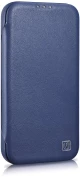 iCarer CE Premium Leather Folio Case iPhone 14 Pro Max Magnetic Flip Leather Folio Case MagSafe Blue (WMI14220716-BU)