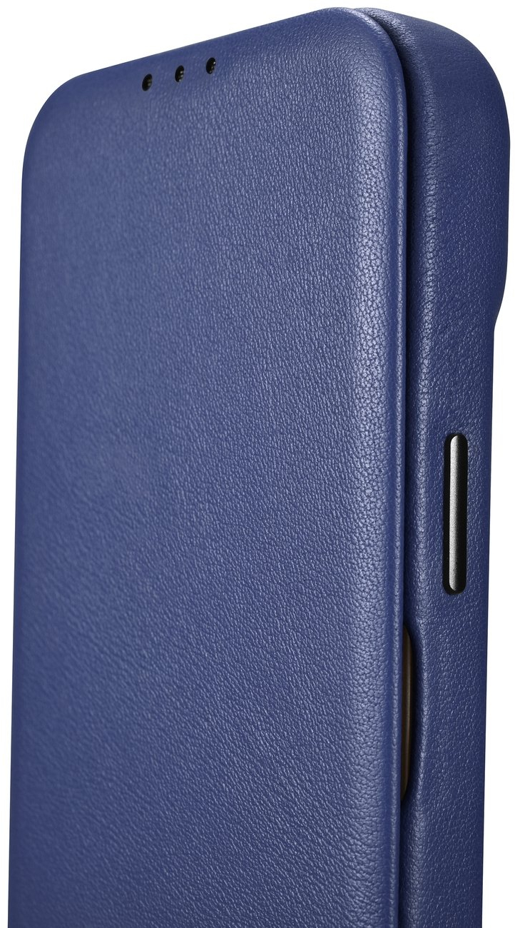 iCarer CE Premium Leather Folio Case iPhone 14 Pro Max Magnetic Flip Leather Folio Case MagSafe Blue (WMI14220716-BU)