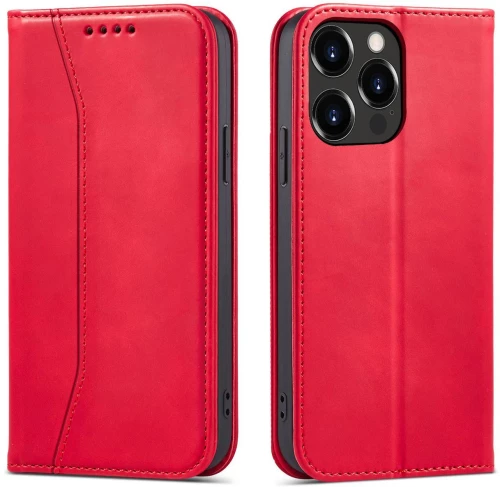 Magnet Fancy Case case for iPhone 14 Plus flip cover wallet stand red