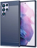 Carbon Case for Samsung Galaxy S23 Ultra flexible silicone carbon cover blue