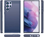 Carbon Case for Samsung Galaxy S23 Ultra flexible silicone carbon cover blue