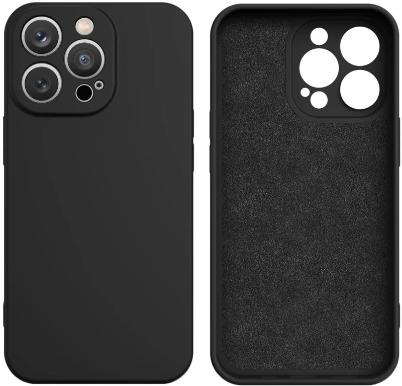 Silicone case case for iPhone 14 Plus silicone cover black