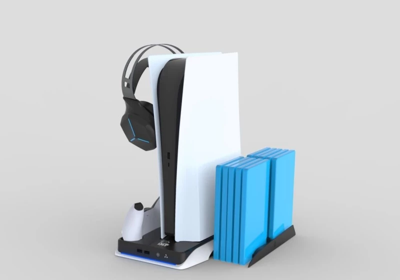 DLX+ LED Multi Function Charger Tower PS5  - White / PlayStation 5