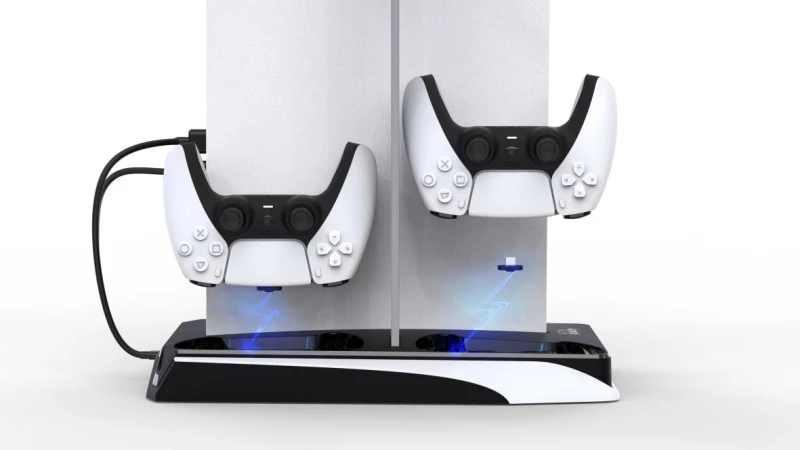 DLX+ LED Multi Function Charger Tower PS5  - White / PlayStation 5