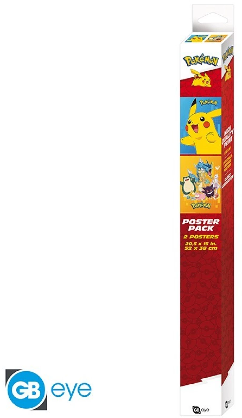 POKEMON - Set 2 Posters - Colourful Characters (52x38) / Fan Shop and Merchandise