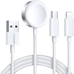 Joyroom S-IW008 3-in-1 cable magnetic charger USB-A - Lightning/USB-C 1.2m - white