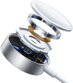 Joyroom S-IW008 3-in-1 cable magnetic charger USB-A - Lightning/USB-C 1.2m - white