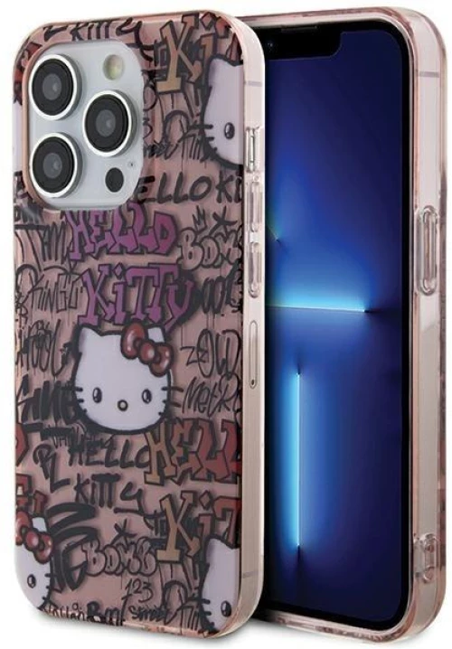Hello Kitty IML Tags Graffiti case for iPhone 15 Pro Max - pink