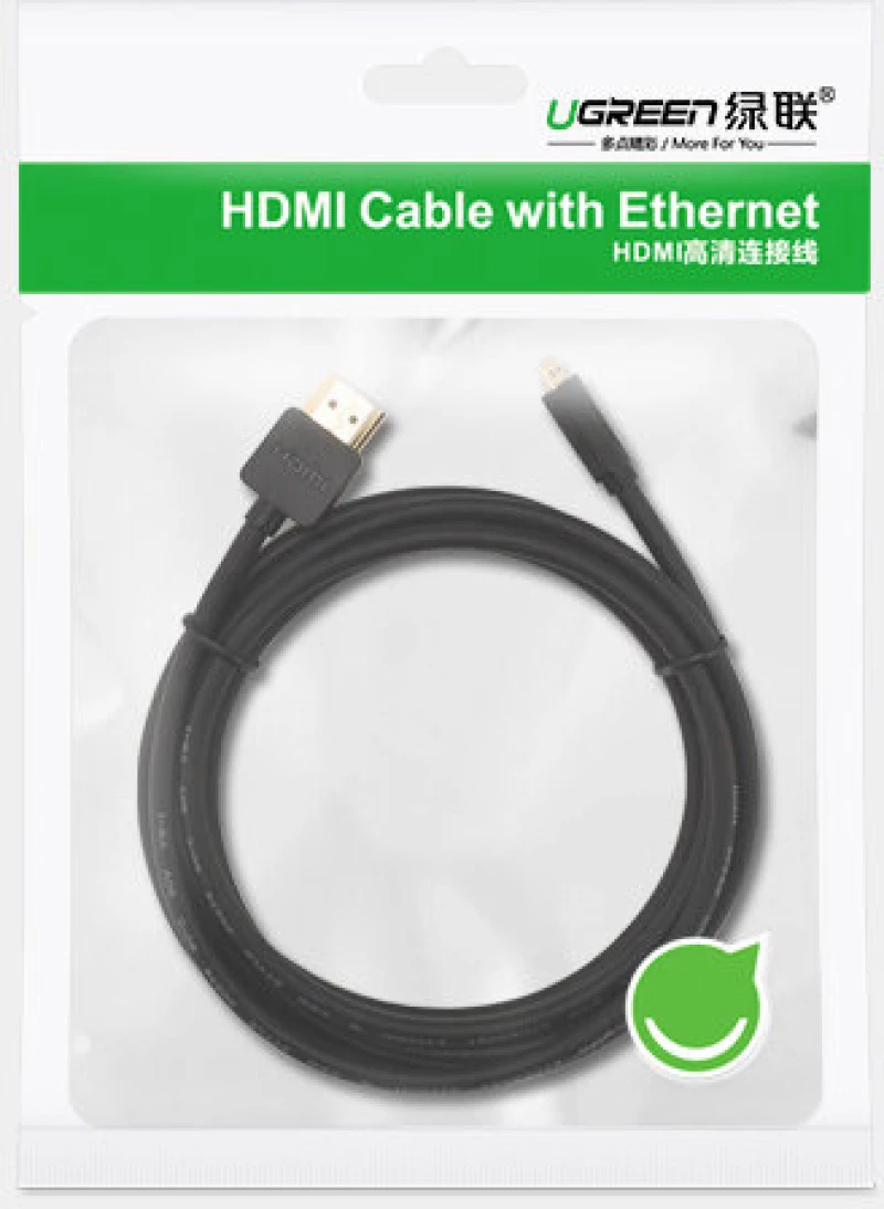 Ugreen HD127 micro HDMI - HDMI 2.0 cable 1 m - black