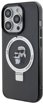 Karl Lagerfeld Ring Stand Karl&Choupette MagSafe case for iPhone 14 Pro - black