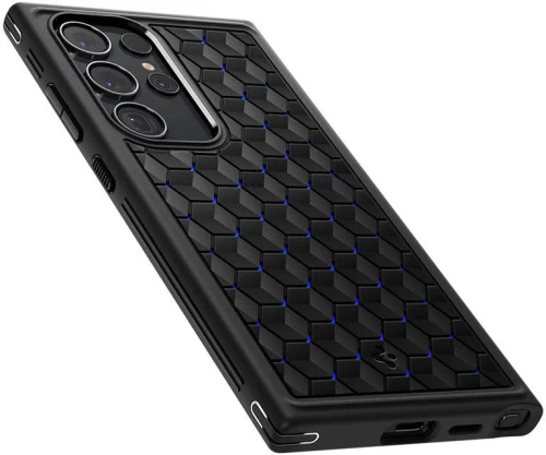 Spigen Cryo Armor case for Samsung Galaxy S24 Ultra - black and blue