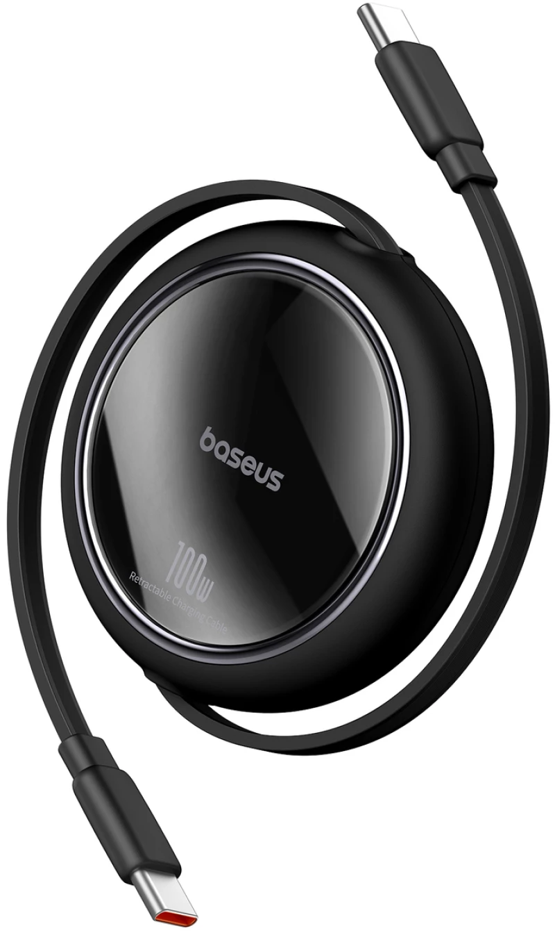 Baseus Free2Draw Mini USB-C - USB-C 100W 1m retractable cable - black