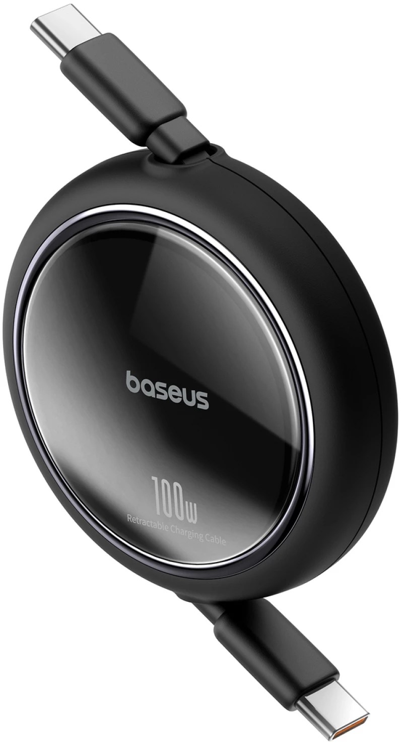 Baseus Free2Draw Mini USB-C - USB-C 100W 1m retractable cable - black