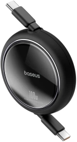 Baseus Free2Draw Mini USB-C - USB-C 100W 1m retractable cable - black
