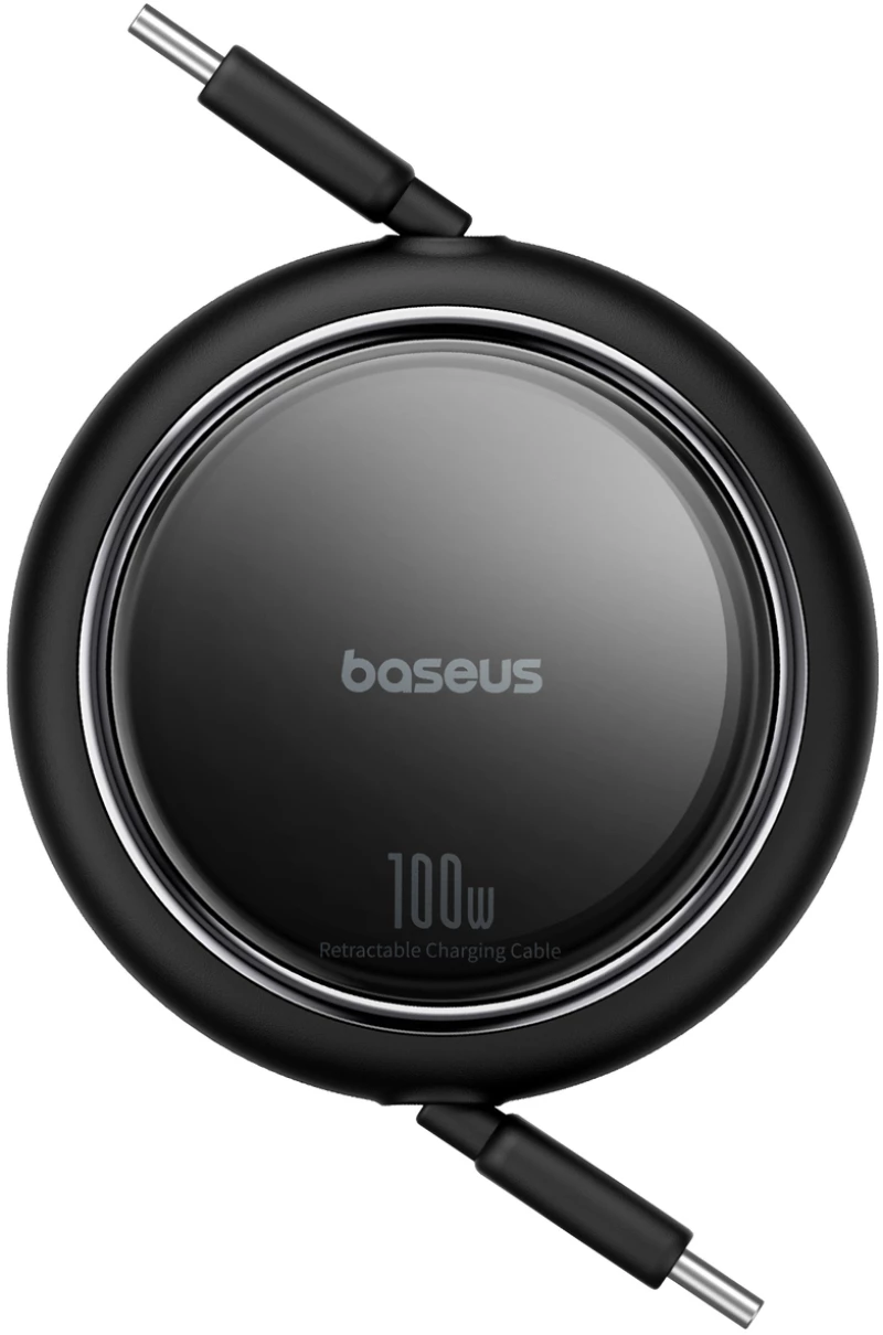 Baseus Free2Draw Mini USB-C - USB-C 100W 1m retractable cable - black