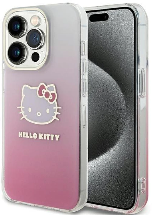 Hello Kitty IML Gradient Electrop Kitty Head case for iPhone 14 Pro Max - pink