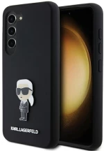 Karl Lagerfeld Silicone Ikonik Metal Pin case for Samsung Galaxy S23 - black