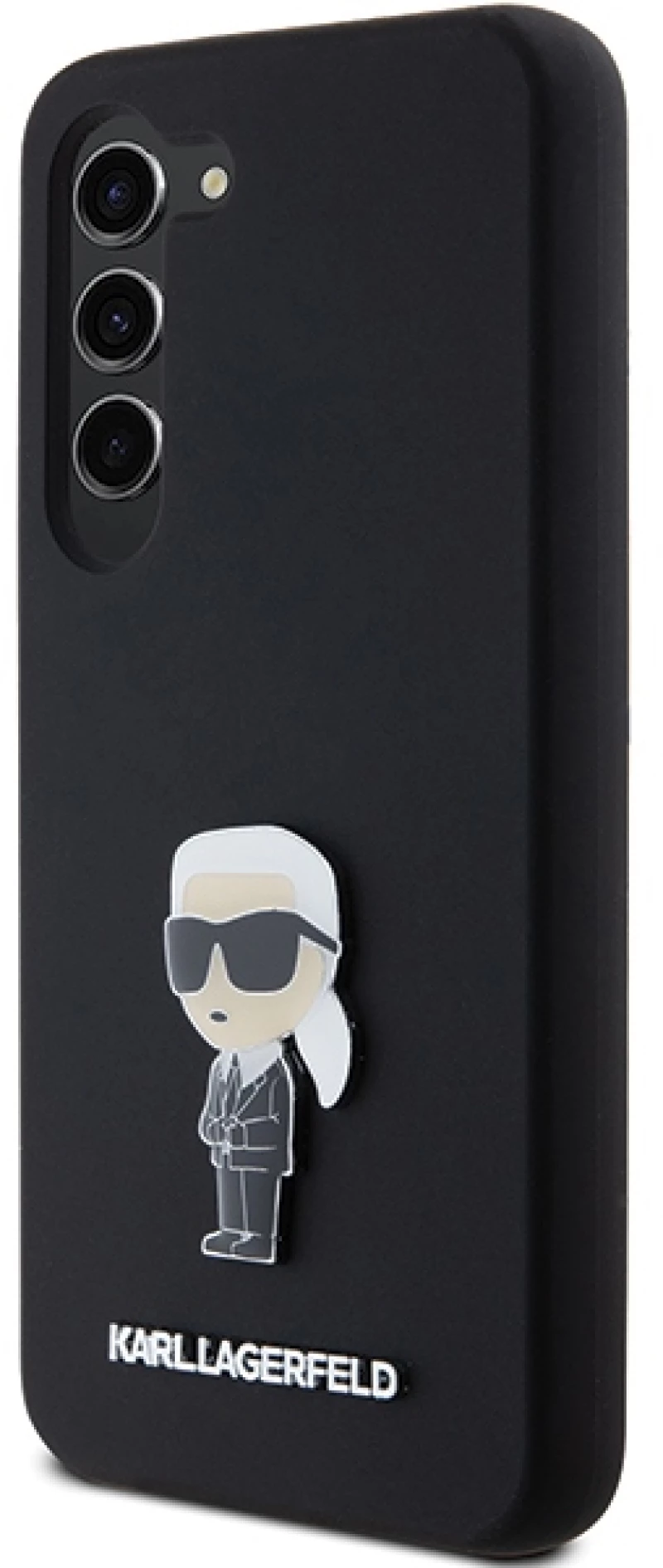 Karl Lagerfeld Silicone Ikonik Metal Pin case for Samsung Galaxy S23 - black
