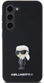 Karl Lagerfeld Silicone Ikonik Metal Pin case for Samsung Galaxy S23 - black