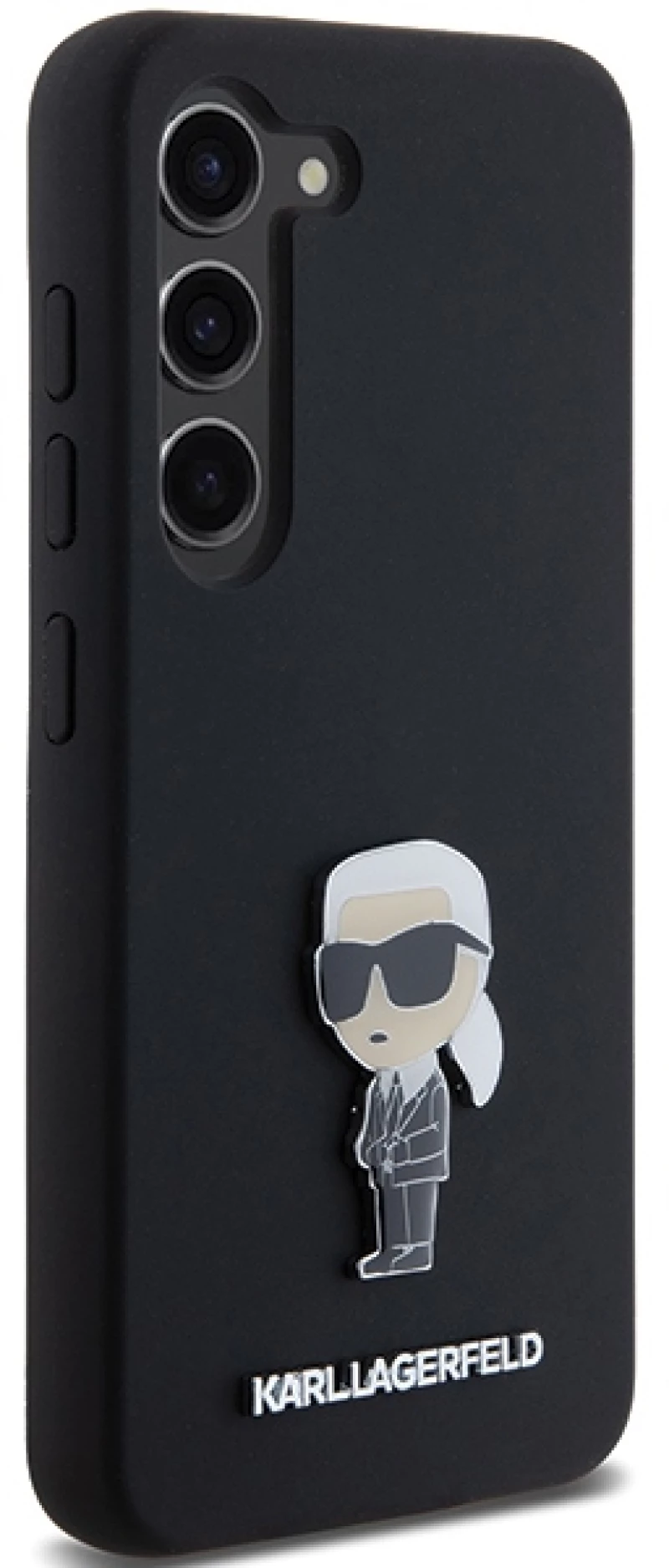 Karl Lagerfeld Silicone Ikonik Metal Pin case for Samsung Galaxy S23 - black