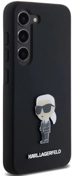 Karl Lagerfeld Silicone Ikonik Metal Pin case for Samsung Galaxy S23 - black