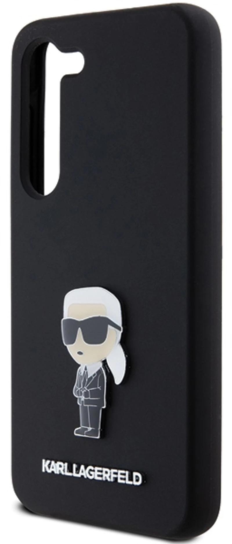 Karl Lagerfeld Silicone Ikonik Metal Pin case for Samsung Galaxy S23 - black