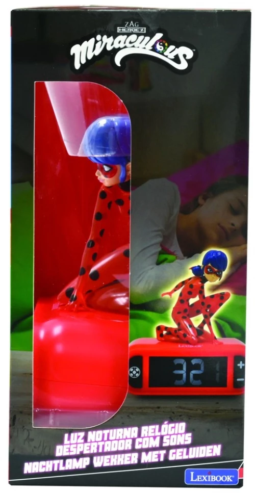 Lexibook - Miraculous Light Character Radio Alarm Clock (RL800MI) / Toys