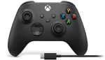 Microsoft Xbox Wireless Controller + USB-C Cable Black Gamepad Analogue / Digital PC, Xbox One, Xbox One S, Xbox One X, Xbox Series S, Xbox Series X